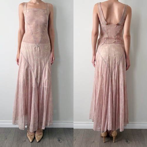1930s floral dusty - , pink
