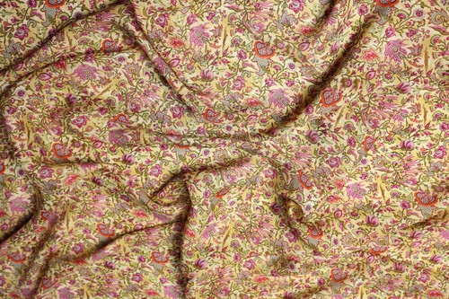 Seide stoff blume crepe natur - crepe,